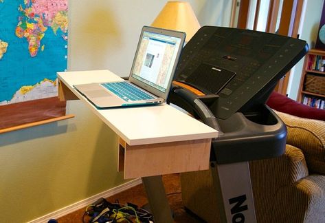 Save Your Money—Treadmill Desk Imperfect Solution for Writers | Writing and Wellness Office With Standing Desk, Treadmill Desk Diy, Nordic Track Treadmill, Diy Treadmill Desk, Diy Treadmill, Simple Computer Desk, Desk Modern Design, Treadmill Desk, Pretty Desks