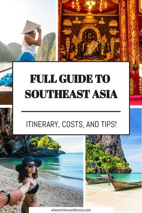 Say hello to an unforgettable journey filled with culture, diversity, and breathtaking landscapes! Click this guide to get the lowdown on a Southeast Asia vacation. Get Southeast Asia tips, Southeast Asia itinerary, Southeast Asia map, everything to know about backpacking Southeast Asia and a Southeast Asia trip. Traveling Southeast Asia, South East Asia Itinerary, Asia Backpacking Route, Southeast Asia Map, Southeast Asia Itinerary, Southeast Asia Backpacking, Asia Itinerary, Backpacking Southeast Asia, Asia Vacation