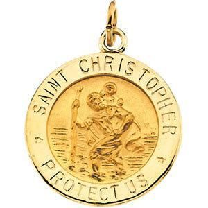 14KT YELLOW GOLD ST. CHRISTOPHER MEDAL St Christopher Medal, St Christopher Pendant, St Christopher, Saint Christopher, Saints Medals, Keepsake Jewelry, 24kt Gold, Religious Jewelry, Men's Rings