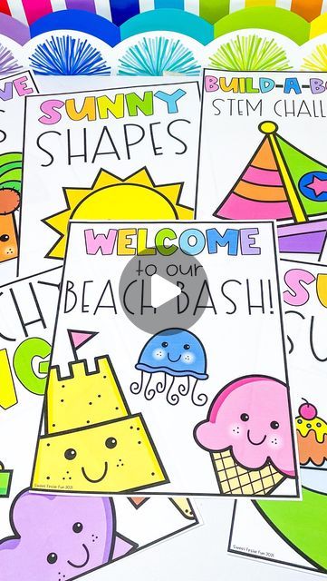 Madison Rowe on Instagram: "The EOY Party Pack is on SALE today! Want to have your End of Year Party planned for you with one button click?! 🤩 This Beach Bash party is for you!! Comment PARTY to have the link sent!   This print and go party pack includes 7 fun party stations for your littles to work through for your end of year party. If you haven’t used stations for your class party yet, it’s the only way to do it because it cuts down on all the party chaos!   Use a few or use them all, and make sure to check out my EOY party blog post to see how I set up a station party in my classroom.   #endofyearparty #lastdayofschool #firstgradeclassroom #kindergartenclassroom" Beach Bash Party, Party Stations, Beach Bash, End Of Year Party, First Grade Classroom, Button Click, Party Pack, My Classroom, Kindergarten Classroom