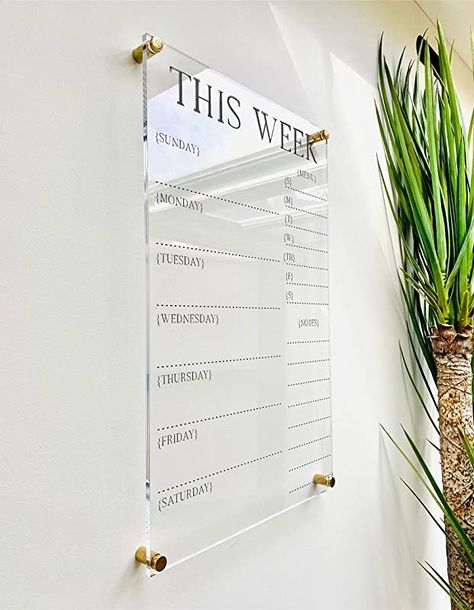 Acrylic Menu Board, Acrylic Home Decor, Calendar Minimalist, Graphic Design Magazine, Acrylic Calendar, Office Works, Office Organization At Work, To Do Planner, Calendar Board