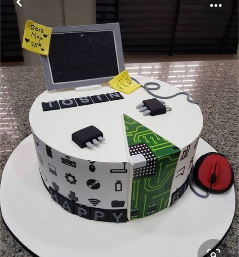 Computer Cake, Cake Stock, Birthday Cake For Him, Funny Birthday Cakes, Computer Programmer, 18th Birthday Cake, Birthday Cakes For Men, Simple Birthday Cake, Cakes For Men