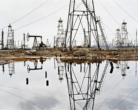 SOCAR Oil Fields - Baku Azerbaijan  #abandoned #socar #fields #baku #azerbaijan Edward Burtynsky, Berenice Abbott, Power Lines, Oil Industry, Baku Azerbaijan, History Of Photography, Contemporary Photographers, Oil Rig, Contemporary Photography