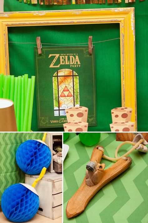 AWESOME Legend of Zelda Birthday Party! // Hostess with the Mostess® Legend Of Zelda Birthday Party, Legend Of Zelda Party, Zelda Birthday Party, Legend Of Zelda Birthday, Zelda Diy, Zelda Party, Nintendo Party, Zelda Wedding, Zelda Video Games