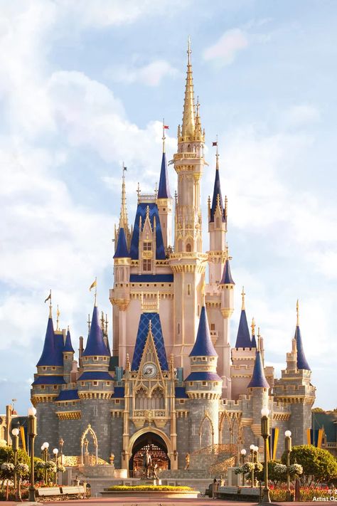 Jam misterus pembuka dua dunia Chateau Disney, Dunia Disney, Disney World Castle, New Cinderella, Foto Disney, Desain Signage, Cinderella Castle, Disney Castle, Disney Dining