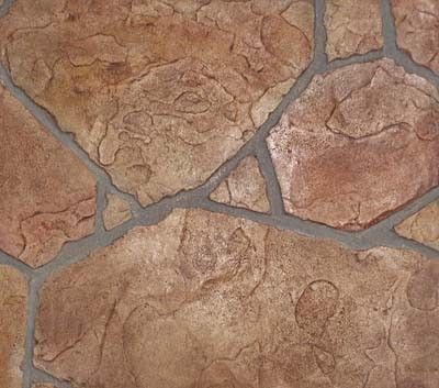 Flagstone Concrete Stamp color combination Arizona Flagstone, Stamped Concrete Patterns, Concrete Stamp, Pattern Concrete, Fire Pit Materials, Concrete Patio Designs, Concrete Walkway, Concrete Coatings, Painted Patio