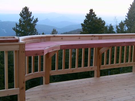 Deck Rail Bar Top, Deck Rail Bar, Deck Details, Deck Railing Ideas, Gazebo On Deck, Deck Bar, Creek Bridge, Bar Rail, Railing Ideas