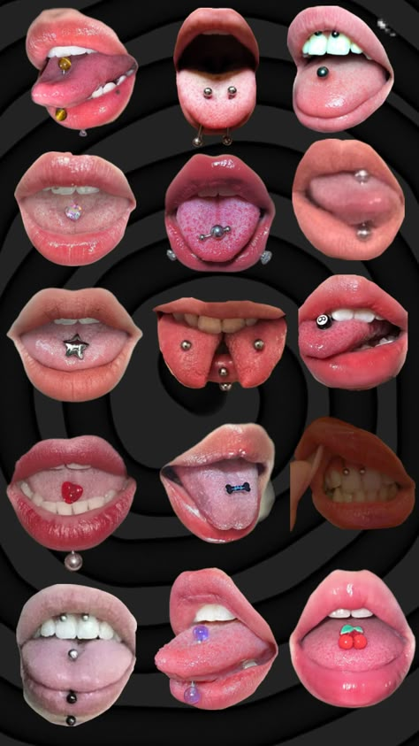 Lip Piercings Chart, Face Piercings Chart, Lip Piercing Names, Different Lip Piercings, Piercings Chart, Different Ear Piercings, Piercing Chart, Lip Piercings, Grills Teeth