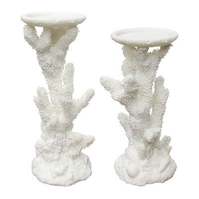 coral candle holders | coral candle stick holders | Decor ideas Coral Candle, Coral Candle Holder, Candle Stick Holders Decor, Clay Coral, Candle Stick Holders, Dream House Decor, Shop Clothing, Candlestick Holders, Wedding Centerpieces