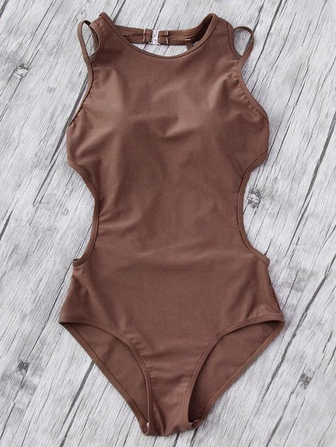 Shop Side Cutout Strappy Back Monokini online. SheIn offers Side Cutout Strappy Back Monokini & more to fit your fashionable needs. Swimsuit Season, Modest Swimsuits, Best Swimsuits, Leotards Ballet, Summer Swimwear, Cute Swimsuits, Swimsuit Fashion, Pullover Shirt, Monokini