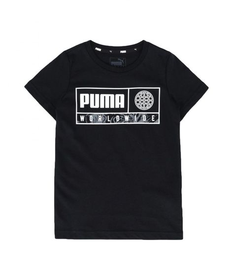 jersey, print, logo, solid colour, round collar, short sleeves, lifestyle, wash at 30° c, do not dry clean, iron at 150° c max, do not bleach, do not tumble dry Puma T Shirts, Puma Outfit, Puma Kids, Puma Shirts, Puma Tshirt, Boys Nike, Solid Colour, Formal Shirts, Boys Shirts