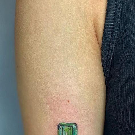 Trust Tattoo, Gem Tattoo, Half Dollar, Emerald Gemstone, Color Tattoo, Art Tattoo, Emerald, Gems, Thank You