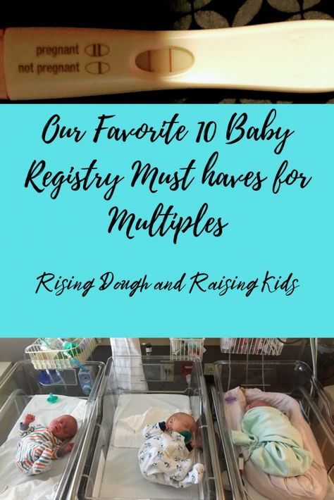 My top 10 baby registry must haves for multiples graphic Triplet Must Haves, Twin Registry Checklist, Triplet Nursery Ideas, Triplet Baby Shower Ideas, Twin Baby Registry Checklist, Triplet Nursery, Triplets Nursery, Twin Registry, Triplet Gifts