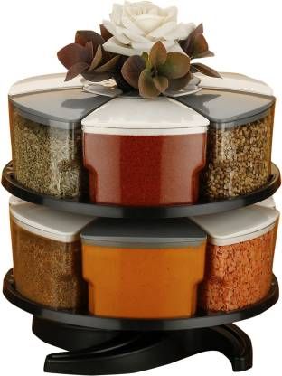 Revolving Spice Rack, Pizza Shapes, Tiered Shelf, Kitchen Spice Racks, Spice Set, Condiment Sets, Decorated Flower Pots, Free Stuff By Mail, Kitchen Jars