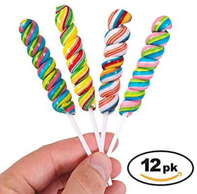 AmazonSmile : Narwhal Novelties Twist Lollipops, Candy Suckers (12-Pack) : Grocery & Gourmet Food Snacks For Kids Party, Swirly Lollipop, Suckers Lollipops, Candy Suckers, Swirl Lollipop, Organic Candy, Twist Pop, Individually Wrapped Candy, Swirl Lollipops