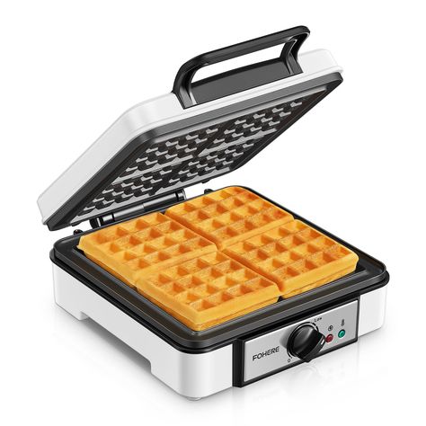 PRICES MAY VARY. Workhorse in Big Family: Save time by making 4 slices of 4"x4" delicious Belgian waffles within one batch, 1200W powerful heating for churning out waffles in just 4-5 minutes (for waffle batter) or even 2-3 minutes ( for waffle dough). No more need to bake a bunch of waffles in advance and freeze them. Big families can say goodbye to frozen waffles and enjoy fresh Belgian waffles anytime Easy to Get Perfectly Baked Waffles: Just plug it in and go, a red light indicates that the Biscuit Pizza, Waffle Bowl, Waffle Machine, How To Make Waffles, Fluffy Waffles, Waffle Irons, Frozen Waffles, Belgian Waffle Maker, Breakfast Waffles