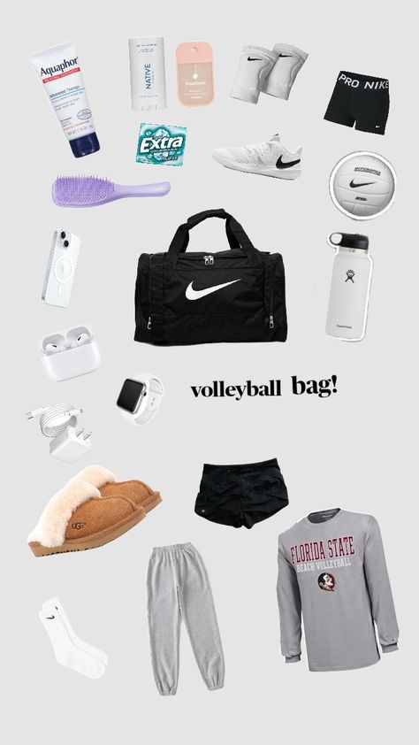 Sorry I haven't posted in a while but here's some volleyball bag inspo! What To Put In Volleyball Bag, What To Pack In Your Volleyball Bag, What To Put In Your Volleyball Bag, What To Pack In My Volleyball Bag, Things You Need In Your Volleyball Bag, Stuff To Put In Your Volleyball Bag, Volleyball Bag Essentials List, Volley Ball Bag Essentials, Volleyball Bags