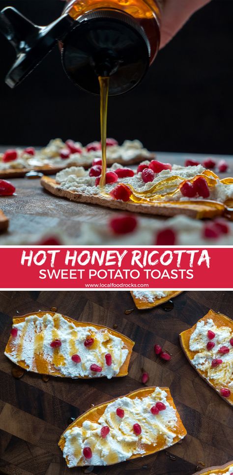 Sweet Potato Ricotta, Honey Ricotta, Food Rocks, Potato Toast, Ricotta Toast, Sweet Potato Slices, Sweet Potato Toast, Ricotta Recipes, Lazy Sunday Morning