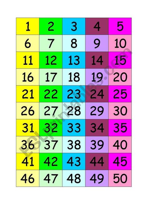 Number Chart 1-50 Archives Numbers Preschool Printables, Birthday Chart Classroom, Numbers Flashcards, Classroom Carpets, Number Grid, Number Flashcards, Number Chart, Math Charts, Classroom Rug