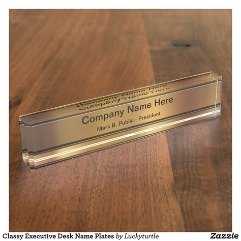 Classy Executive Desk Name Plates Classy Desk, Office Desk Name Plates, Office Desk Designs, Desk Plates, Desk Plaques, Name Plate Design, Plaque Design, Minimalist Desk, Black And Gold Marble