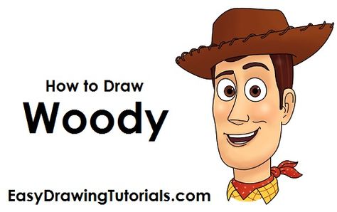 How to Draw Woody Woody Toy Story Drawing, Woody From Toy Story, Toy Story Coloring Pages, Toy Story Crafts, Fun Chalk Art, Dibujos Toy Story, Baby Disney Characters, Easy Disney Drawings, Story Drawing