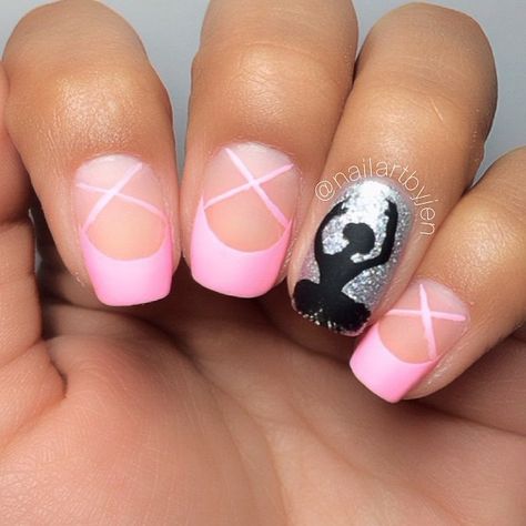 nailartbyjen BALLERINA #nail #nails #nailart Dance Nails, Unghie Nail Art, Ballet Nails, French Manicure Nails, Shoe Nails, French Nail Art, Her Nails, Ballerina Nails, Cute Nail Art