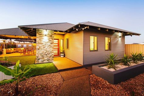 WALLABY WALLS AND WOODLAND GREY COLORBOND ROOF WOODLAND GREY WINDOW FRAMES AND TRIMMINGS Grey Window Frames, Colorbond Roof, Grey Windows, Exterior House Color, Exterior Color Schemes, Window Frames, Garden Paths, Exterior Colors, House Colors