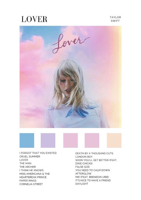 Lover Colors Taylor Swift, Taylor Swift Album Color Scheme, Taylor Swift Debut Colour Palette, Taylor Swift Favorite Color, Lover Era Color Palette, Lover Taylor Swift Colour Palette, Taylor Album Colors, 1989 Taylor Swift Colour Palette, Taylor Swift Eras Color Scheme