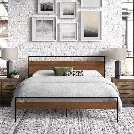 Iron Bed Frame, Wood Platform Bed Frame, Adjustable Bed Base, Guest Room Office, Wood Bed Frame, Wood Headboard, Wood Platform Bed, Wood Bedroom, Exercise Equipment