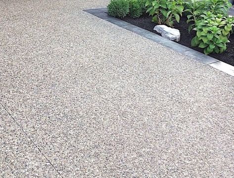 Boulevard Landscaping, Stamped Concrete Border, Aggregate Concrete Driveway, Driveway Tiles, Concrete Border, Aggregate Patio, Exposed Aggregate Driveway, Aggregate Driveway, Interior Patio