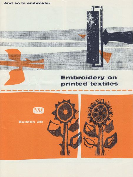 And So To Embroider 38 - Embroidery on Printed Textiles » Knitting-and.com Potato Print, Acrylic Artists, Block Print Fabric, Textile Printing, Gelli Printing, Embroidery Book, Book And Magazine, Block Printing Fabric, Mid Century Modern Furniture