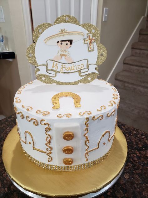 Bautizo Ideas Boy Decoration Charro, Charro Bautizo Ideas Boy, Charro Cake, Charro Party Ideas, Charro Theme Party, Baptism Cake Boy, Charro Theme, Baby Boy Cowboy, Baptism Themes