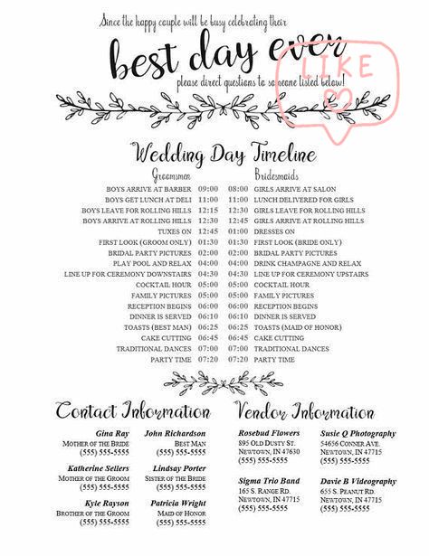 Wedding Day Itinerary, Wedding Day Checklist, Wedding Day Schedule, Wedding Schedule, Wedding Planning Timeline, Wedding Sparklers, Keys Wedding, Personal Celebration, Itinerary Template