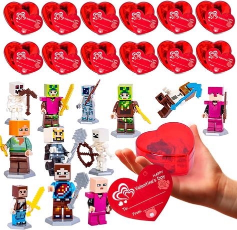 roblox/minecraft valentine's day classroom cards Roblox Valentines, Minecraft Valentine, Valentine's Day Gifts For Kids, Minecraft Valentines, Cards Valentines, Classroom Prizes, Girls Party Favors, Valentines Decor, Minnie Birthday