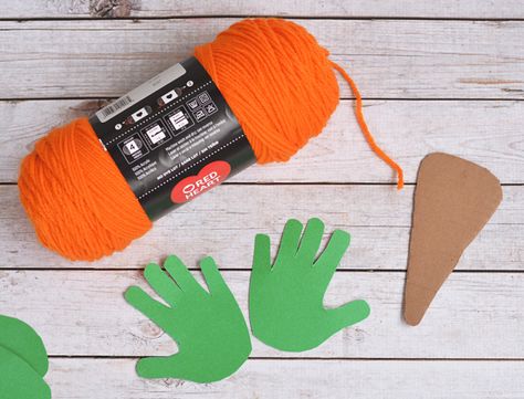 Yarn Wrapped Handprint Carrot Craft For Kids - I Heart Arts n Crafts Carrot Craft, Arts N Crafts, Easter Things, Handprint Keepsake, Fine Motor Activity, Yarn Craft, Easter Holiday, Art N Craft, Fine Motor Activities