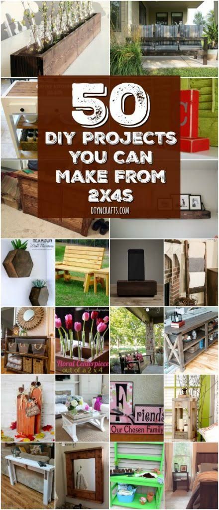 50 DIY Home Decor And Furniture Projects You Can Make From 2X4s {With tutorial lins and free plans} Diy Home Decor For Apartments, Wood Crafting Tools, Decor Ikea, Diy Ikea Hacks, Diy Holz, Old Pallets, Ideas Vintage, Hemnes, Wood Plans