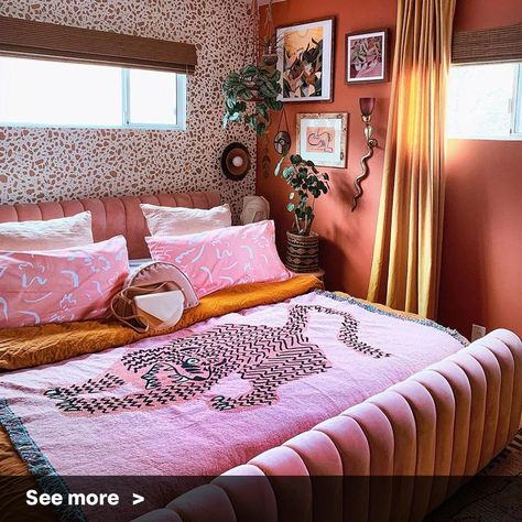 Funky Bedroom, Eclectic Bedroom, Redecorate Bedroom, Apartment Inspiration, Eclectic Home, Room Inspiration Bedroom, Dream Rooms, Eclectic Decor, Bed Room