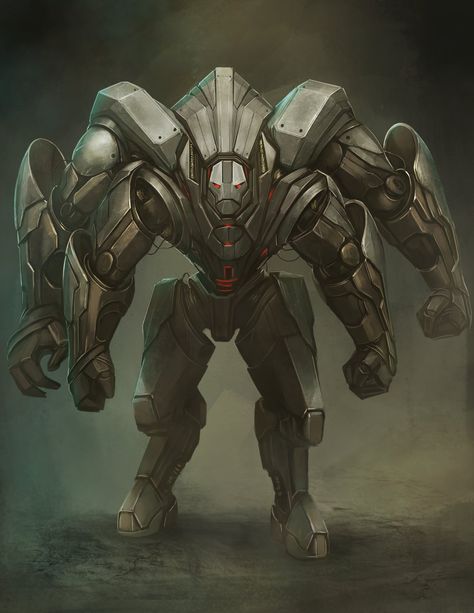 Cyberpunk Creature, Dnd Cyberpunk, Arms Character Design, Fantasy Mech, Armor Dnd, 4 Arms, Robot Concept, Alien Character, Four Arms