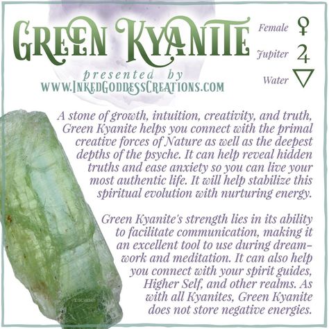 Crystal Ideas, Crystal Magick, Witchy Women, Crystal Seashells, Charmed Book Of Shadows, Crystal Work, Green Kyanite, Crystal Vibes, Spiritual Stuff