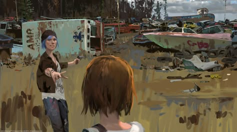 ArtStation - Life Is Strange concept art, Edouard Caplain Life Is Strange Concept Art, Life Is Strange 3, Concept Art World, Game Concept Art, Life Is Strange, Weird Art, Splatoon, Life Art, Game Art