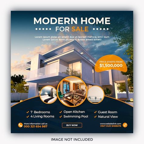 Real Estate Banner, Inmobiliaria Ideas, Property Ad, Estate House, Real Estate Marketing Design, Real Estate Ads, Desain Editorial, Real Estates Design, House Property