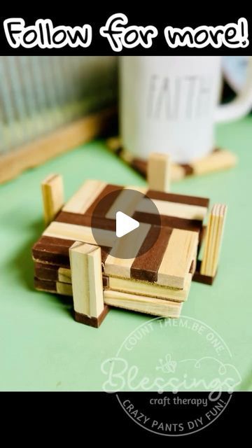 Colette L. Baran on Instagram: "Diy Jenga Block Coasters #easycrafts #dollartreediy #blessingscrafttherapy" Diy Jenga Blocks Ideas, Diy Jenga, Coaster Holders, Craft Therapy, Jenga Blocks, Tumbling Blocks, Block Craft, Craft Day, Childrens Crafts