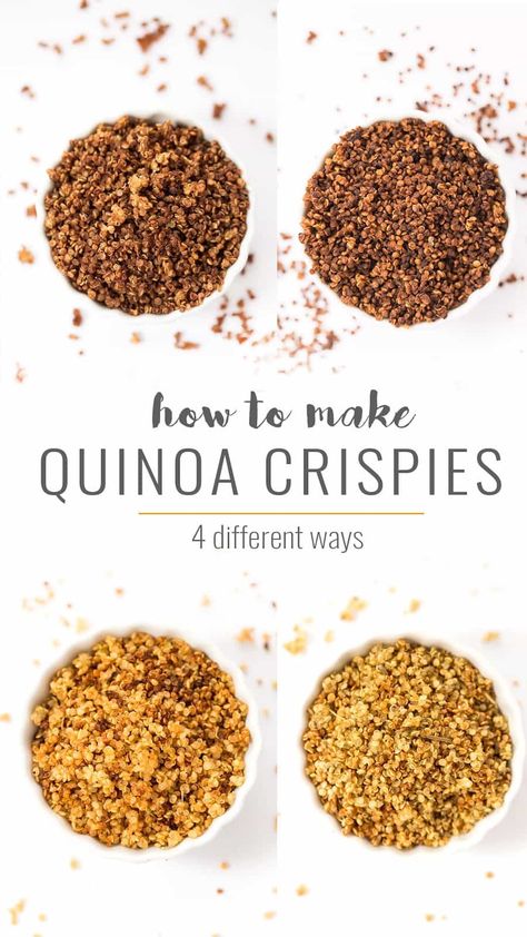 What To Do With Leftover Quinoa, Lentil Snack Recipes, Toasted Quinoa Recipes, Quinoa Crispies, Leftover Quinoa, Quinoa Snacks, Make Quinoa, Yogurt Salad, Toasted Quinoa