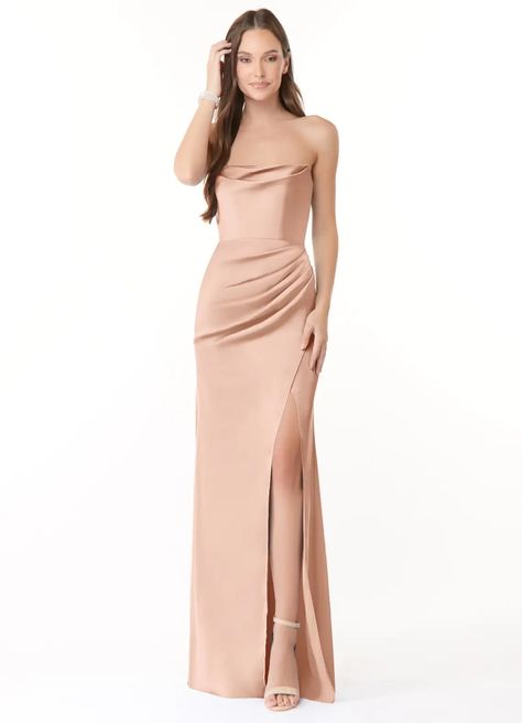 Azazie Leonis Bridesmaid Dresses | Azazie Frost Bridesmaid Dresses, Gold Bridesmaid Dress, Rose Gold Bridesmaid Dress, Rose Gold Bridesmaid, Rose Bridesmaid Dresses, Bridesmaid Dresses Azazie, Gold Mermaid, Azazie Bridesmaid Dresses, Long Bridesmaid Dress