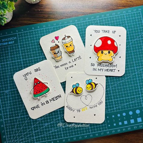 Cute pun cards🫶🏻✨ DM to order! Shipping worldwide🌍 . . . . . . #cardmaking #cardidea #birthdaycardideas #artist #valentinesday #easycrafts #artistsoninstagram #craftideas #easycard #craft #diycard #diy #explore #puncard . [ Card idea, Easy card idea, Birthday card idea , Pun cards ] Handmade Cards Ideas For Friend, Cute Handmade Cards For Best Friend, Easy To Make Cards Ideas, Cute Gifting Ideas, Cute Gifts Ideas For Best Friends, Drawings For Cards Ideas, Cute Gift For Friend, Birthday Cute Gift Ideas, Cute Card Ideas Birthday