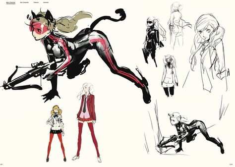 Persona 5 isn’t just a fantastic video game, it’s an absolute feast for the senses, with a strong, confident art style that runs from its character design all the way through to its menus. Persona 5 Characters Design, Persona 5 Art Style, Persona 5 Design, Persona Concept Art, Persona Art Style, Persona 5 Concept Art, Confident Character, Shigenori Soejima, Persona Design