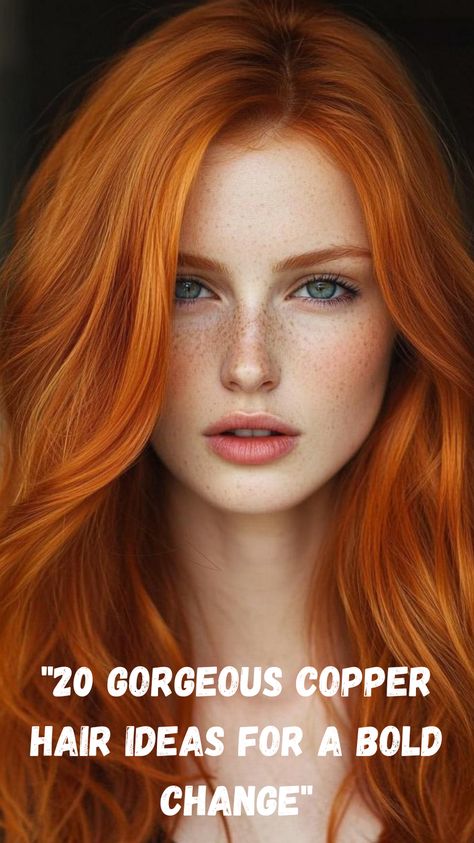 Transform your look with 20 stunning copper hair ideas that bring out the rich, fiery tones of this striking hue. From deep auburn to bright copper, these hairstyles showcase the versatility of this warm shade, offering a range of looks that suit any skin tone. Whether you're ready for a subtle update or a complete hair makeover, these copper-hued transformations will leave you feeling radiant. Copper Hair Ideas, Copper Orange Hair, Hair Color For Warm Skin Tones, Bright Copper Hair, Copper Hair Color Ideas, Red Copper Hair Color, Red Hair Inspiration, Copper Red Hair, Hair Color Options