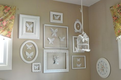 Bedroom Makeover Before And After, Kids Bedroom Makeover, Butterfly Bedroom, Butterfly Room, Diy Ikea Hacks, Shabby Chic Bedrooms, Big Girl Rooms, Chic Bedroom