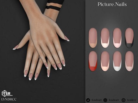 The Sims Resource - Picture Nails Sims 4 Short Nails, The Sims 4 Nails, Accessories Sims 4 Cc, The Sims Mods, Sims 4 Cc Nails, Mods The Sims 4, Sims 4 Cc Accessories, Cc Nails, Cc Accessories