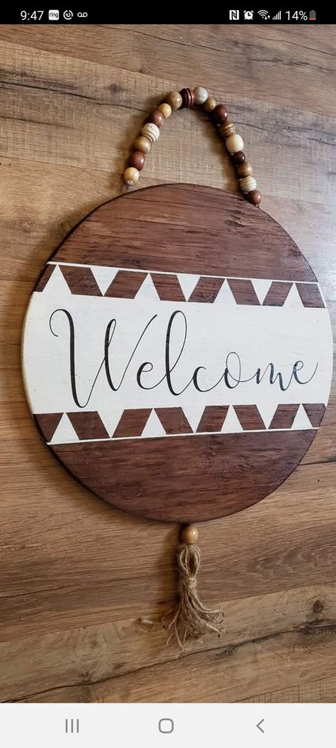 Cricut Boho Projects, Boho Door Sign, Boho Classroom Door Hanger, Boho Cricut Projects, Aztec Door Hanger, Boho Door Hanger, Boho Welcome Door Hanger, Boho Circle Wood Sign, Aztec Wood Sign